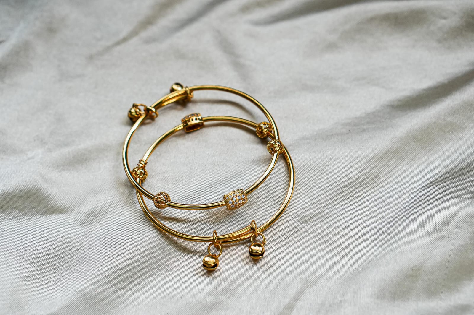 BSB003 Ghungroo Stone Bangle Set
