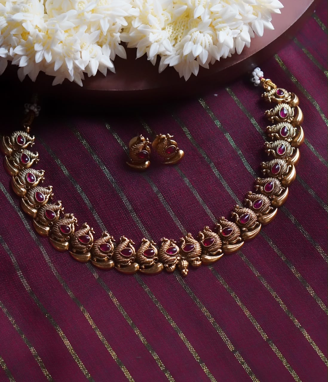 Ruby Mayuri Choker Set
